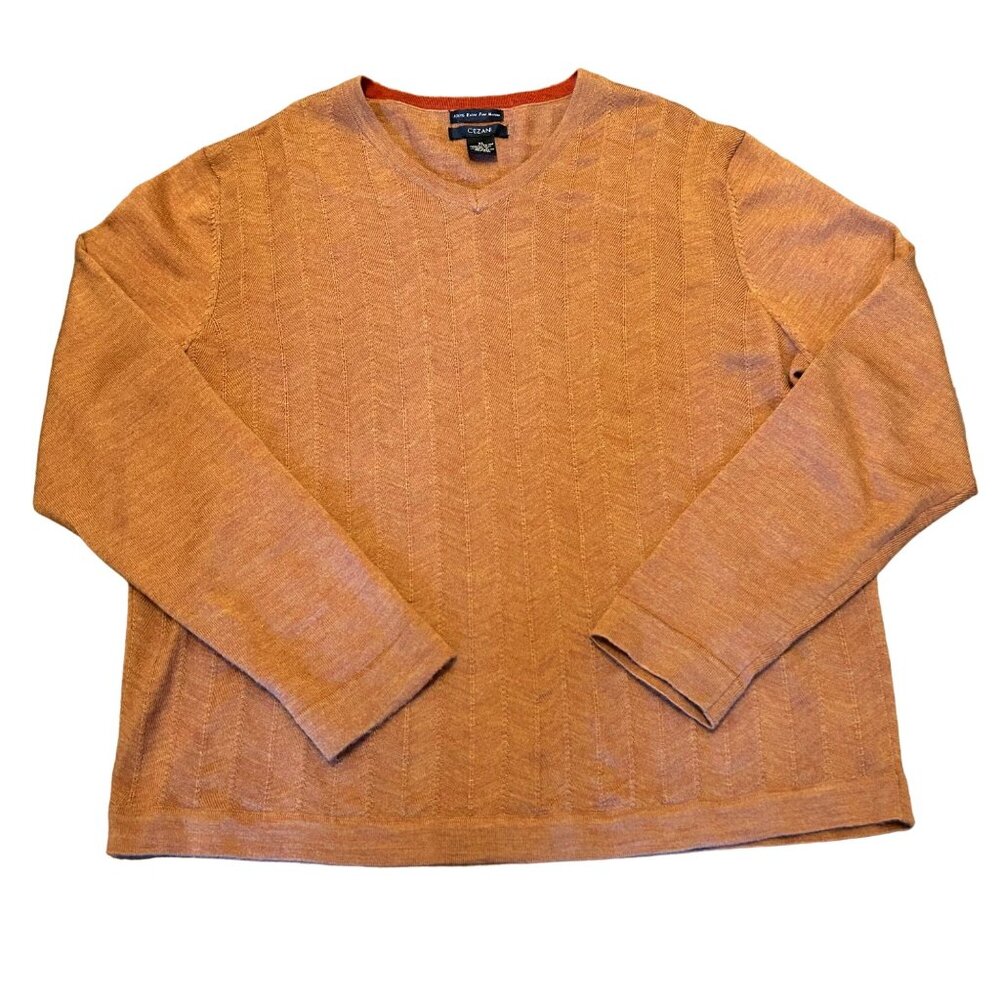 Cezani 100% Extra Fine Merino Wool Sweater XL